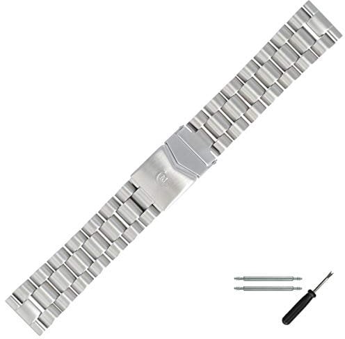 MARBURGER Uhrenarmband 22mm Edelstahl Silber - Werkzeug Montage Set 89508180020