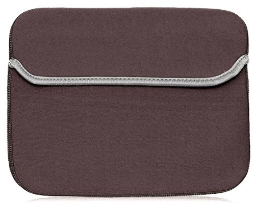 Cocolate Dark Brown 10.6 inch (Reversible To Yellow) Sleeve Carrying Carry Case Bag Cover For 9.7 10 10.1 10.2 Netbook Laptop Tablet PC
