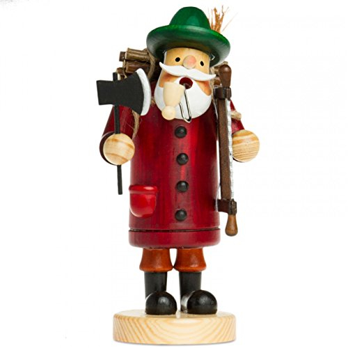 Sikora RM-A Räuchermännchen aus Holz 3 Größen Verschiedene Motive, Farbe/Modell:A03 rot - Holzfäller, Höhe in cm:Höhe ca. 19.5 cm