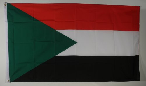 Buddel-Bini Flagge Fahne ca. 90x150 cm : Sudan Sudanflagge Nationalflagge Nationalfahne