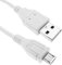 BeMatik - Câble USB 2.0 A mâle vers MicroUSB mâle Blanc 20cm