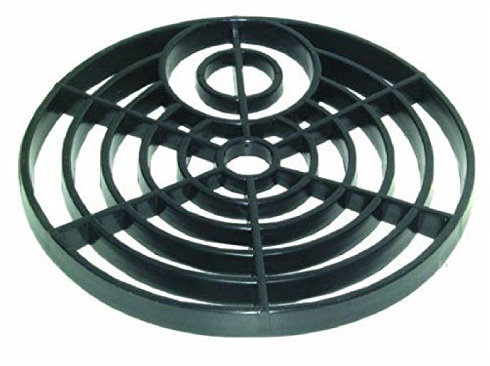 6 Black Drain Cover Round Gulley Grid/Plastic Drainage Grille Gully 15cm