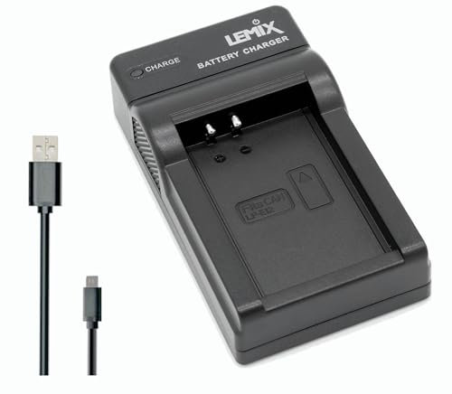Lemix (LPE12) Chargeur USB Ultra Mince Compatible avec Les Batteries Canon LP-E12 et Les appareils Photo (listés ci-Dessous) Canon séries EOS & Rebel