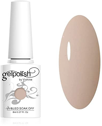 Vishine Vernis à ongles 8ml Semi-permanent GelPolish Soak-off UV LED Manucure Vernis Gels Beige #1405