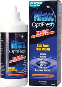 Just For Fun MAX Optifresh Solution & Lens Case (60ml) - Contact Lens Cleaner Solution