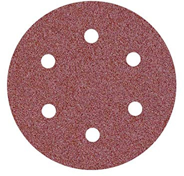 MioTools Fox Klett-Schleifscheiben, 150 mm, 6-Loch, f. Exzenterschleifer, Normalkorund (50 Stk.) K60