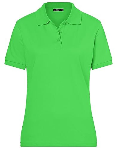 James & Nicholson Damenpolo Classic - Piqué-Poloshirt mit gestrickten Bündchen | Farbe: Lime-Green | Grösse: XXL