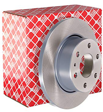 febi bilstein 35341 Brake Disc with ABS pulse ring (1 Brake Disc) rear, full, No. of Holes 6