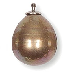 HEIDE HEINZENDORFF Einhängerpaar Barocktropfen Perle Camel Medium, 11 x 16 mm