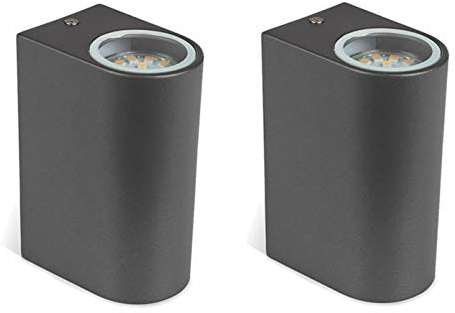 2er Set Ranex LED-Außenwandleuchte Bastia Alu anthr., up/down-light,IP44, 5000.331-2