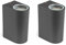 2er Set Ranex LED-Außenwandleuchte Bastia Alu anthr., up/down-light,IP44, 5000.331-2