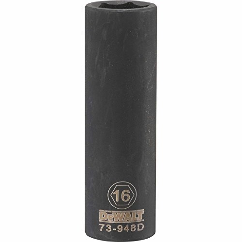 DEWALT DWMT73948OSP 6 Point 1/2'' Drive Deep Impact Socket 16MM