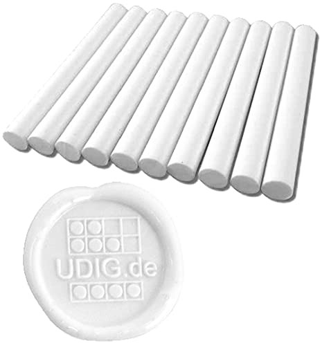 Siegelwachs 11 mm weiß für Heißklebe Pistole 10 cm 100 gr.