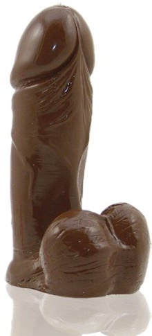 Si Ignite realistisch geformter, flexibler Dildo mit Hoden, extra dick, large Penis, Sexspielzeug, Sextoy, 18cm, braun