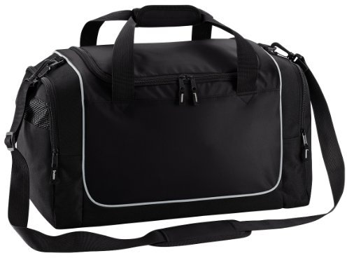 Quadra Teamwear Locker Duffle Bag (30 Litres) (One Size) (Black/Light Grey)