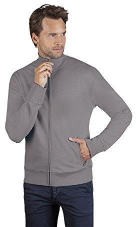 Stehkragen Zip Jacke Herren Sale, Hellgrau, S