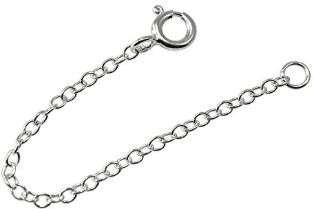Sterling Silber Trace Kette Verlängerungskettchen | Kettenlängen: 2 Inches (5cm) - 5 Inches (10cm)