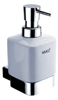 KIBO Premium Seifenspender Wandmontage für das Badezimmer - Wandseifenspender Keramik - Hochwertiger und Moderner Sopa Dispenser Seifenhalterung - Für mehr Stil im Bad - Flüssigseifen-Spende