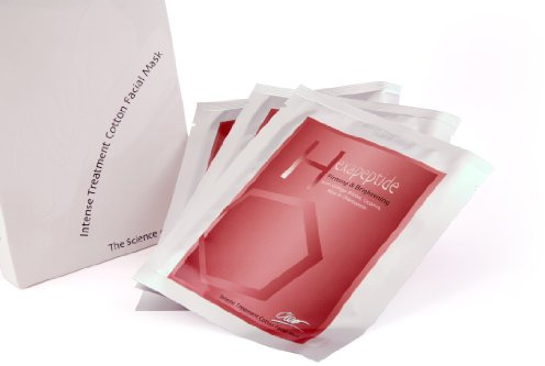 Pack of 3 De-Luxe Anti-Ageing Beauty Face Masks with Hexapeptide, Ginkgo Biloba, Licorice, Chamomile & Aloe Vera