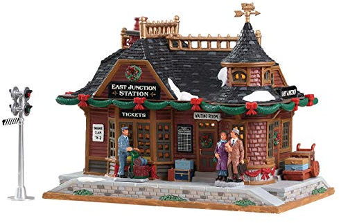 Lemax Christmas Village 75256 - Stazione di giunzione orientale, funzionamento a batteria, LED