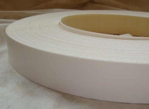 Vale Veneers Pre Glued Iron on White Melamine Edging Tape 40mm Wide x 5 Metres