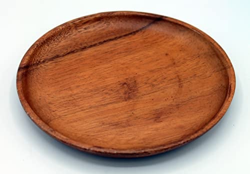 runder Teller aus Holz 15 20 25 30 cm Akazienholz Ritter LARP Mittelalter (20cm)