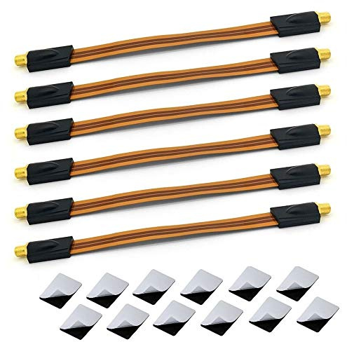 ARLI 6x Fensterdurchführung UltraSlim – Vergoldet | TV SAT Flachkabel Ultraflach DVB-S2 DVB-T2 für Camping Wohnwagen Fenster Türen