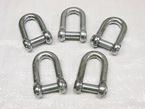 x5 6MM Galvanised Steel Commercial Dee Shackle with Countersunk Pin