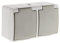 Zenitech- Doppelte horizontale 2P+E-Steckdose Mini IP54 Hellgrau