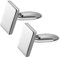 Tinksky Silver Rectangular Men's Cufflinks