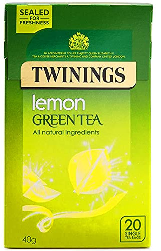 Twinings Lemon Green Tea 20 Single Tea Bags, 40g