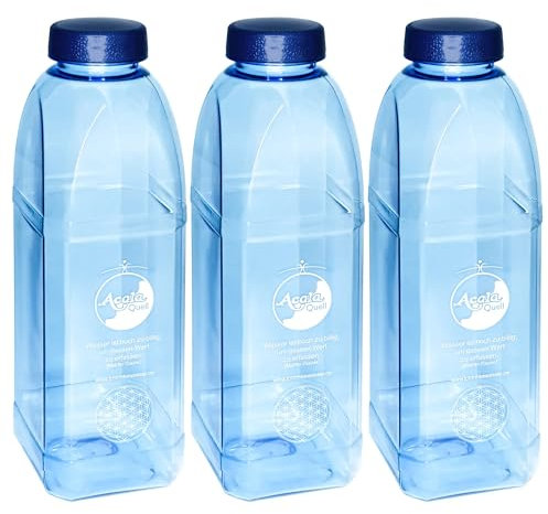 Tritan Trinkflaschen 8-Kant 1,0 Acala Sparset | Blume des Lebens | BPA-frei