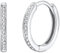 Rafaela Donata Damen Creolen aus 925/- Sterling Silber mit Zirkonia weiß - Klappcreolen Silbercreolen klassisch