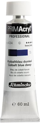 Schmincke PRIMAcryl Professional Kobaltblau dunkel 60 ml Tube, 13 434 011