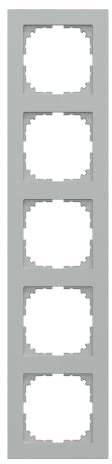 Schneider Electric MEG4050-3660, aluminium, Rahmen, 5fach, M-Pure, 5-Fach