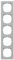 Schneider Electric MEG4050-3660, aluminium, Rahmen, 5fach, M-Pure, 5-Fach