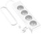 Garza Power - Regleta de 4 enchufes sin Interruptor y con Toma de Tierra | Ladrón múltiple de 1.4 Metros | hasta 3680W | Protección Infantil |Cable H05W-F 3G | Color Blanco