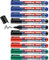 edding 360 whiteboard marker - multi-coloured - 10 whiteboard pens - round nib 1.5-3 mm - whiteboard pen dry wipe - for whiteboards, flipcharts, magnetic, memo boards - sketchnotes - refillable