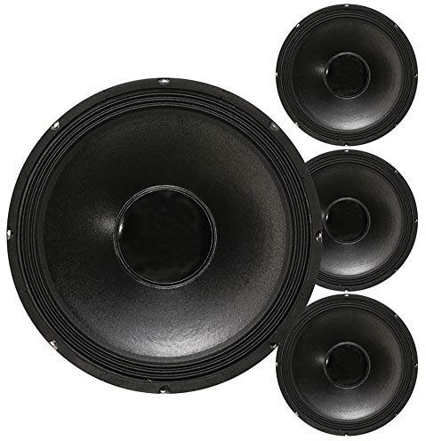 Vonyx SPSL15 15 Woofer Speaker Set – 4x 800W PA Replacement Bass Drivers, 8 Ohm Impedance, Bass/Midrange Chassis Drivers for DIY Audio Projects & Professional Sound Systems