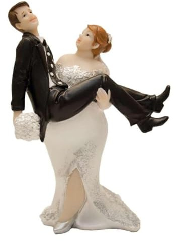 Cake Company Cake Topper Brautpaar mollig Sie trägt ihn I Hochzeit Tortendekoration für besondere Momente I Tortenfigur aus hochwertigem Material