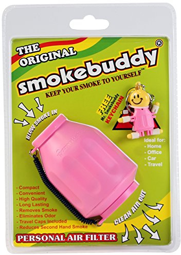 Smoke Buddy Personal Air Purifier Cleaner Filter Removes Odor - Pink