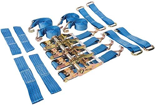 Silverline 911664 Pack de 16 Sangles de fixation pour Jantes en alliage/acier classé 2000 kg capacité 4000 kg