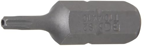 BGS 4410 | Bit | T-Profil (für Torx) mit Bohrung T10 | Länge 30 mm | Antrieb Außensechskant 8 mm (5/16) | Chrom-Vanadium-Stahl