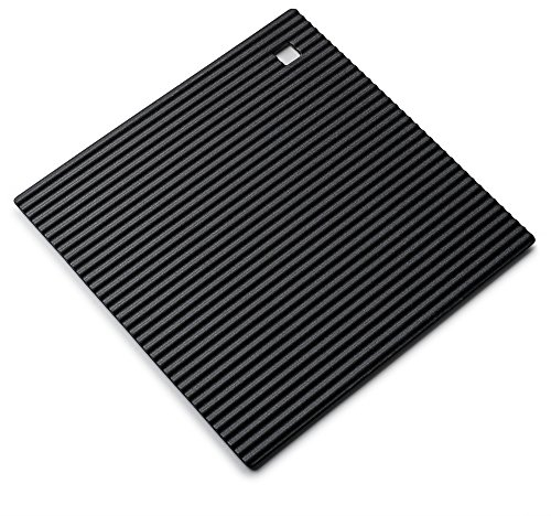 Zeal Dessous de Plat en Silicone antidérapant et résistant à la Chaleur 18 cm, Silicone, Noir, 7-inch