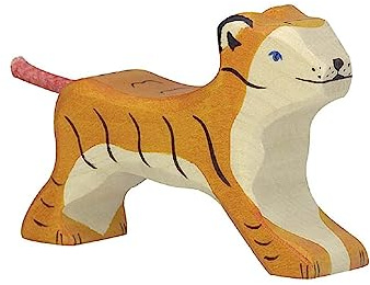 Holztiger Tiger, klein, laufend, 80137
