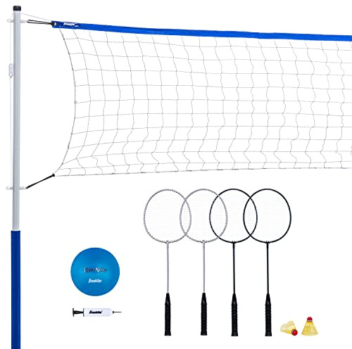 Franklin Sports Recreational Badminton and Volleyball Combo Set