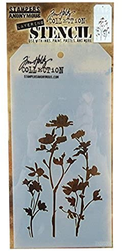 Stampers Anonymous_AGW Tim Holtz Wildflower Stencils