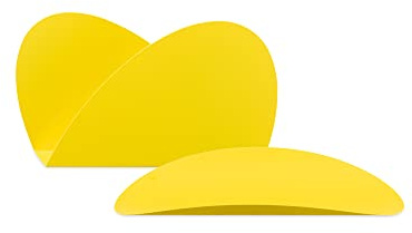 Alessi ABI09S Y Ellipse Set of two containers in steel coloured with epoxy resin, yellow