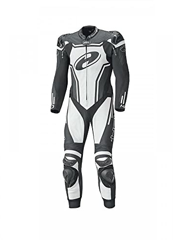 Held Rush 1-Teiler Motorrad Lederkombi, schwarz/weiß, 50