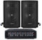 VONYX Small PA System for Singers - SL6 Pair of 6 Passive Speakers with 4-Channel Mixer Amplifier, 200W Compact Band PA System for Rehearsals & Studios
